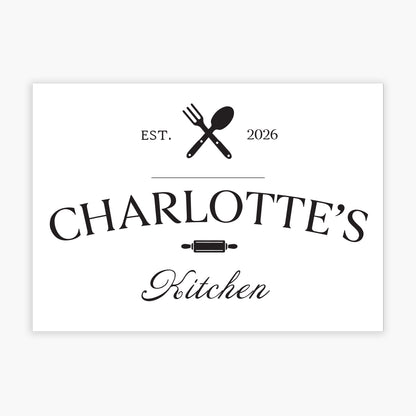 Kitchen Print - Minimal Personalised Poster Wall Art