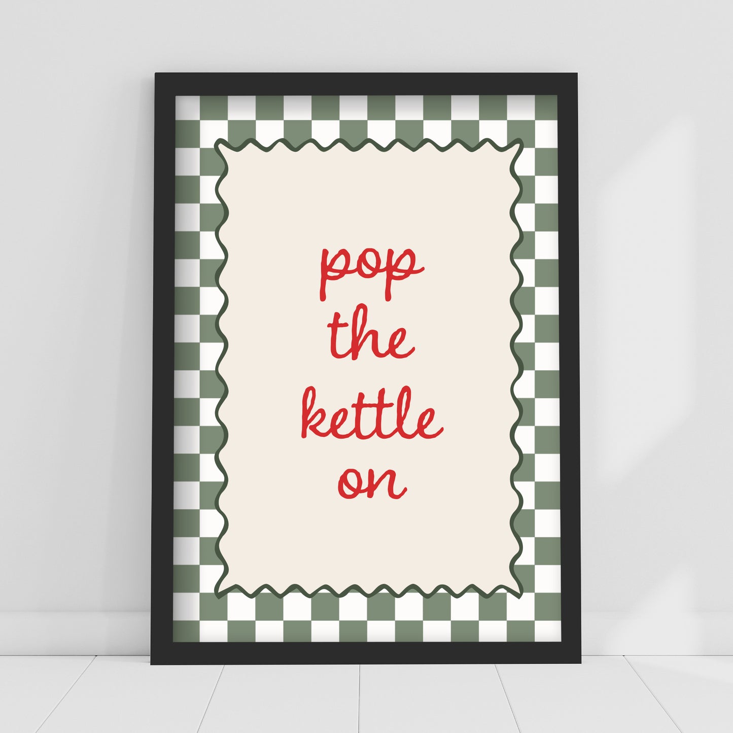 Kitchen Print - Pop The Kettle On Poster Wall Art