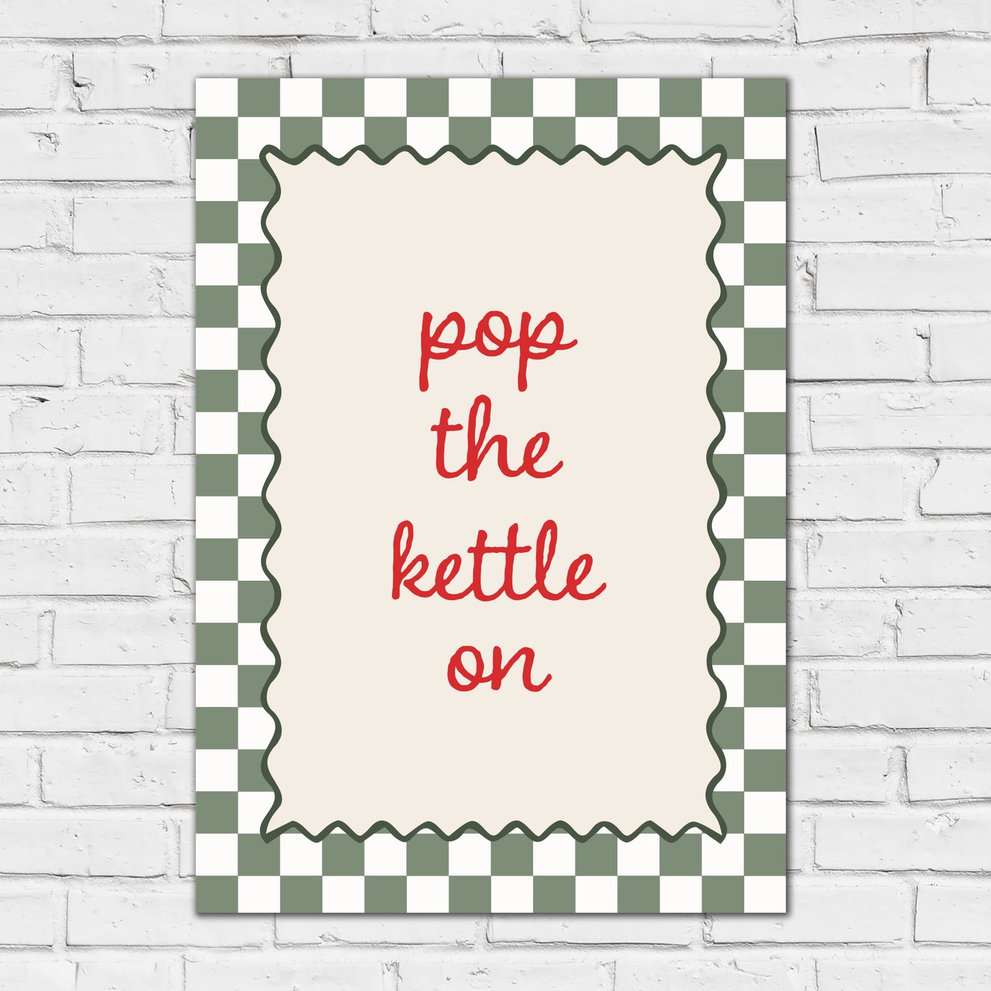 Kitchen Print - Pop The Kettle On Poster Wall Art