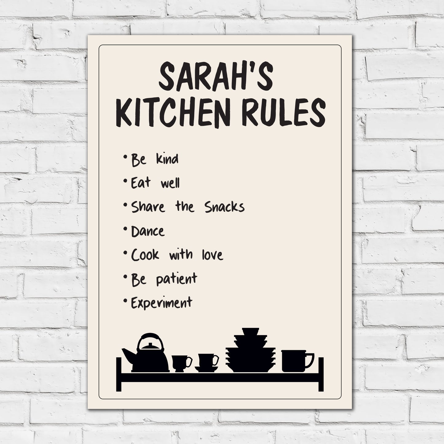 Kitchen Print - Kitchen Rules Poster Wall Art
