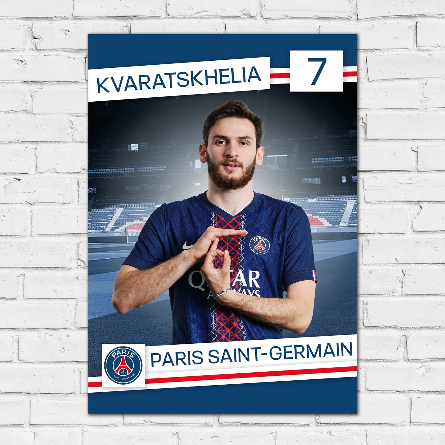 Paris Saint-Germain F.C. Print - Kvaratskhelia 25-26 PSG Player