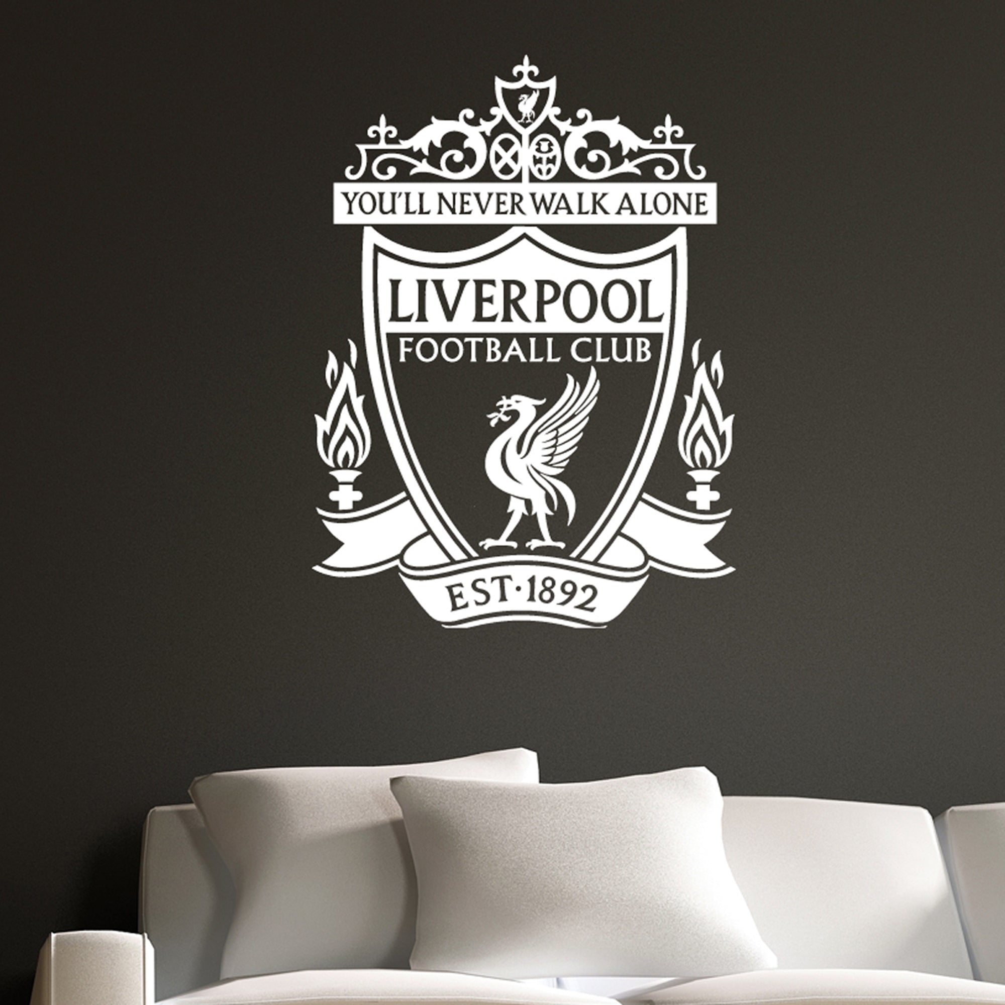 Liverpool Sticker Liverpool Football Club One Colour Crest Wall Sticker – www.themed.co.uk