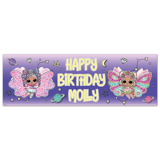 L.O.L Surprise! Birthday - Fairies Personalised Name Banner Wall Sticker