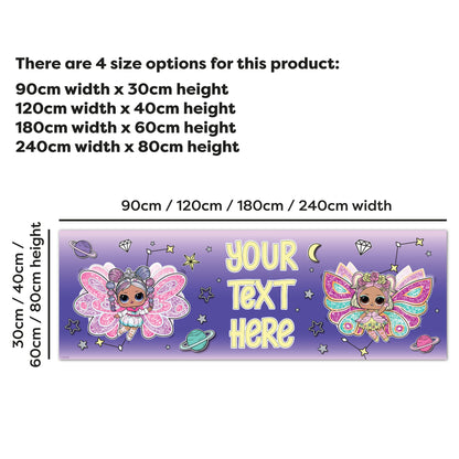 L.O.L Surprise! Birthday - Fairies Personalised Name Banner Wall Sticker