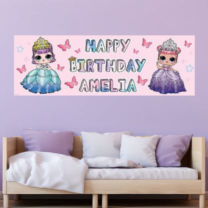 L.O.L Surprise! Birthday - Reign Personalised Name Banner Wall Sticker