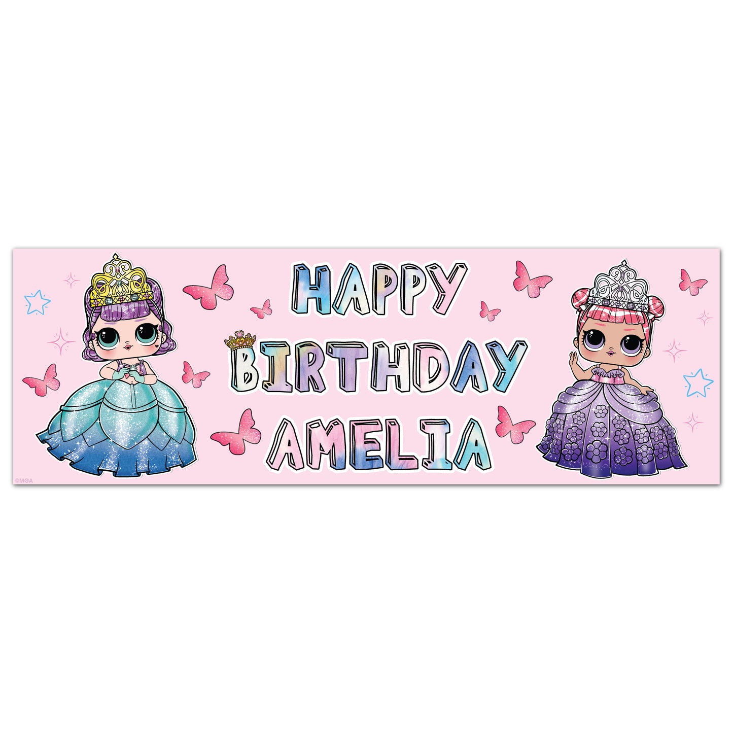L.O.L Surprise! Birthday - Reign Personalised Name Banner Wall Sticker