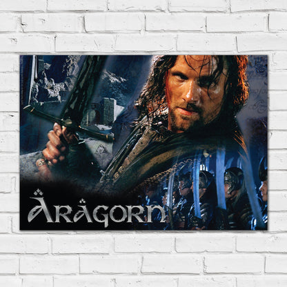 The Lord of the Rings Print – Aragorn Andúril Poster Wall Art