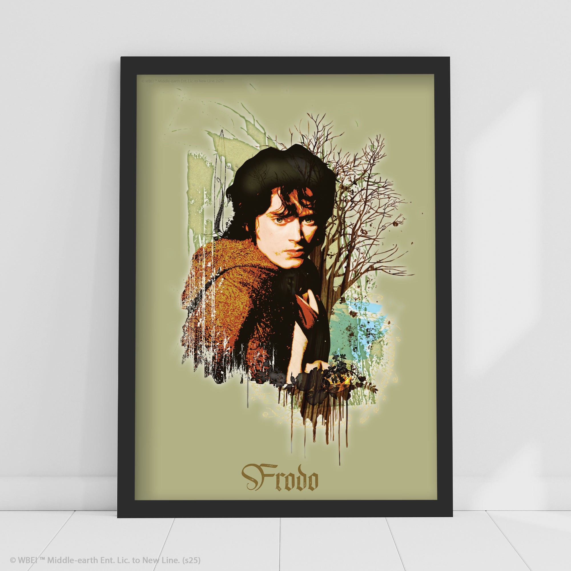 The Lord of the Rings Print – Frodo Green Poster Wall Art – www.themed ...