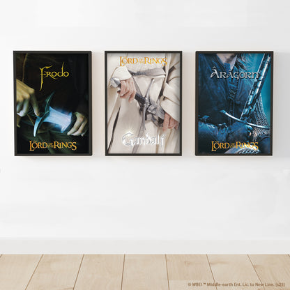 The Lord of the Rings Print –  Gandalf Frodo And Aragorn Prints - Set Of 3 Posters