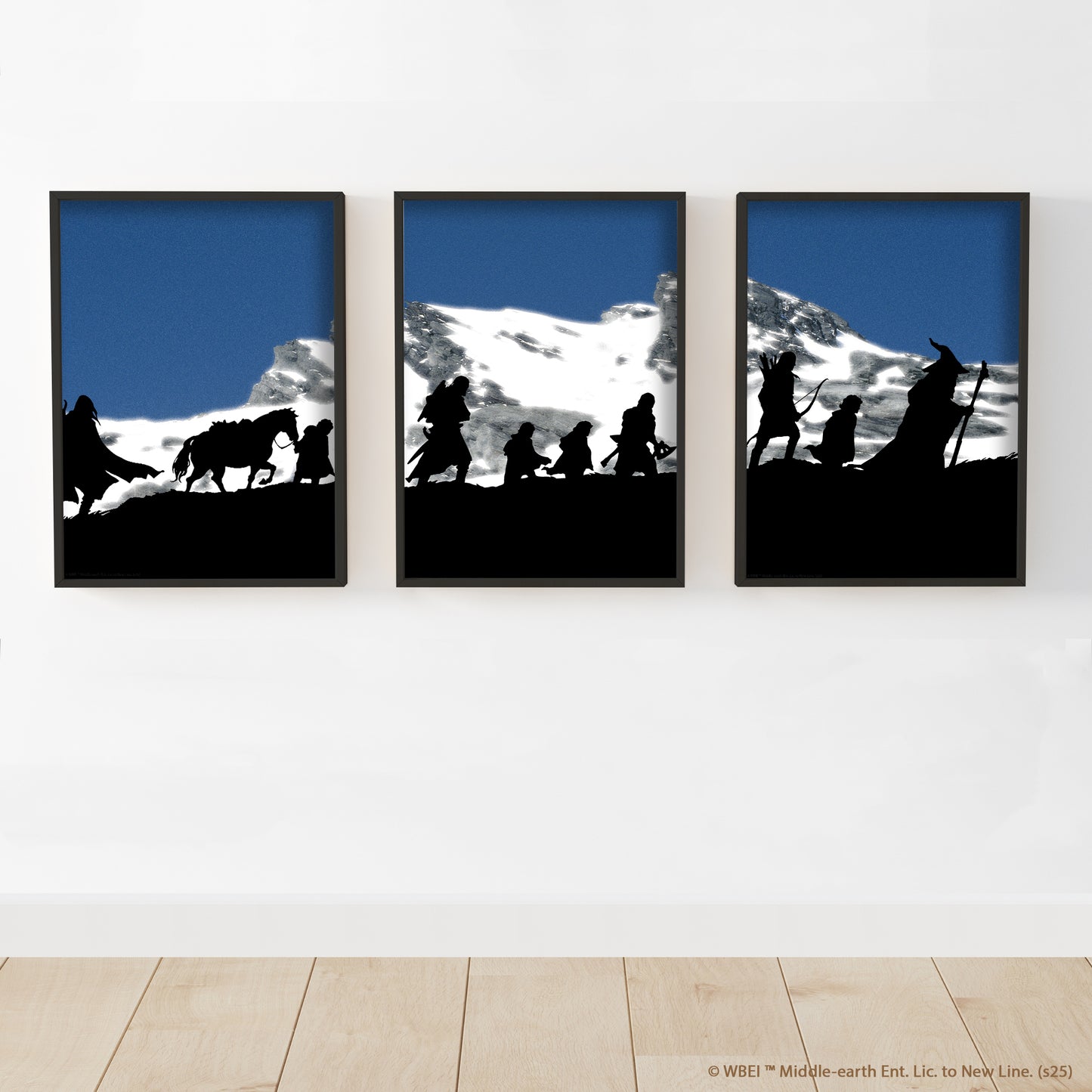 The Lord of the Rings Print –  The Fellowship Of The Ring Group Walking Set of 3 Posters