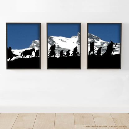 The Lord of the Rings Print –  The Fellowship Of The Ring Group Walking Set of 3 Posters