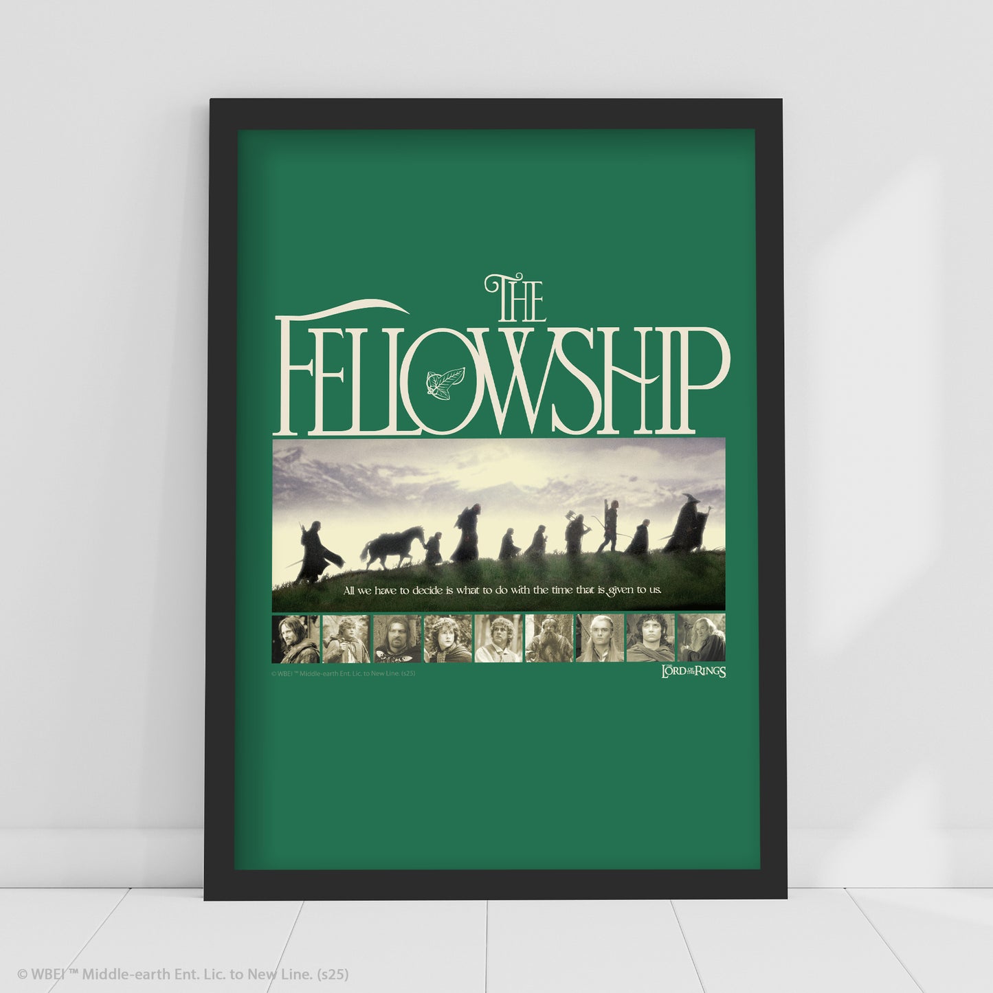 The Lord of the Rings Print –  The Fellowship Green Poster Wall Art
