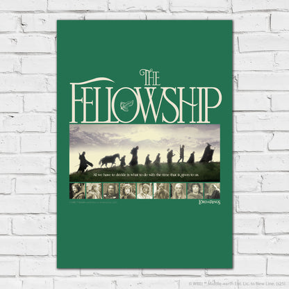 The Lord of the Rings Print –  The Fellowship Green Poster Wall Art