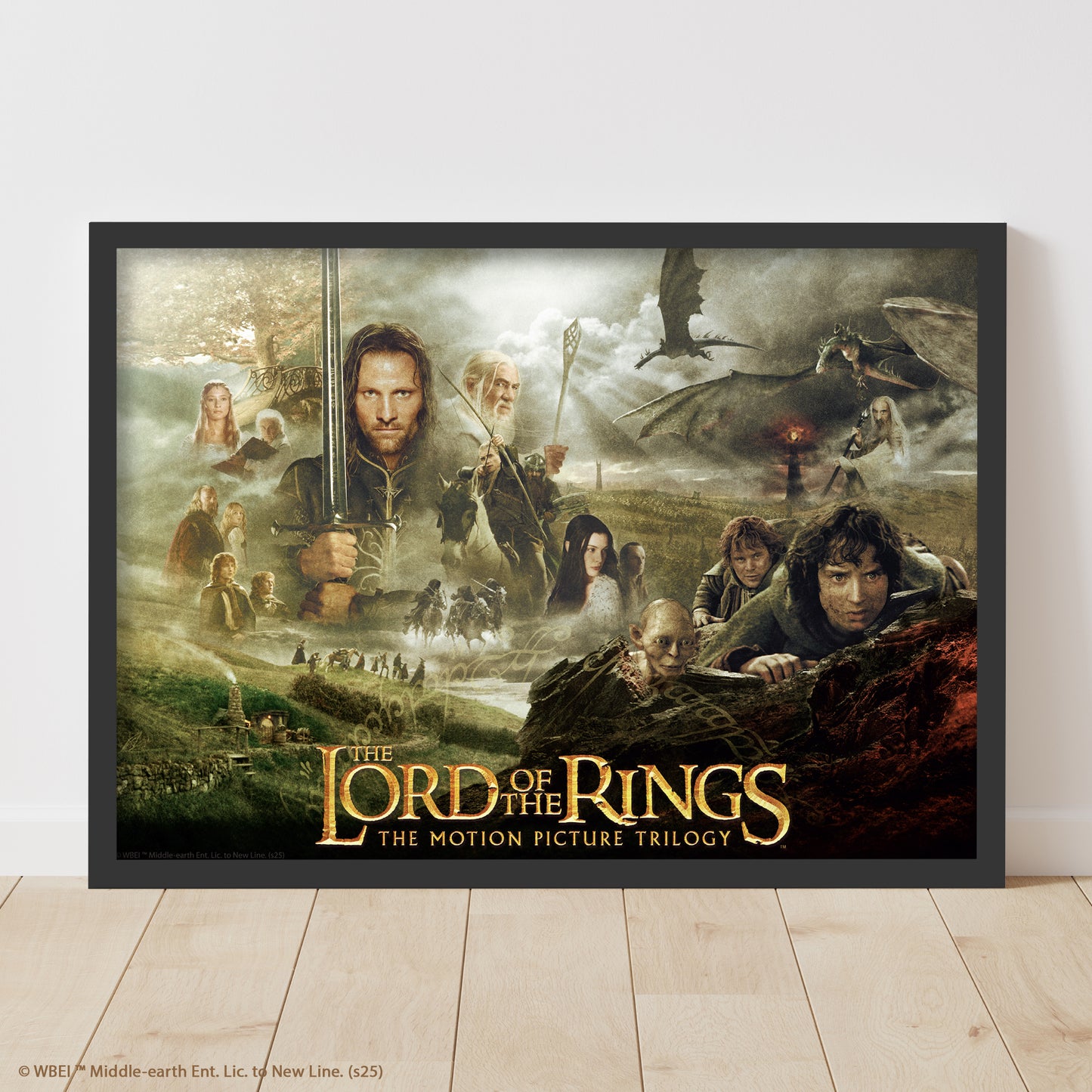The Lord of the Rings Print –  The Motion Picture Trilogy Poster Wall Art