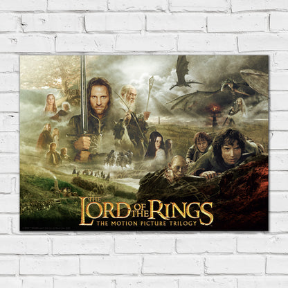 The Lord of the Rings Print –  The Motion Picture Trilogy Poster Wall Art