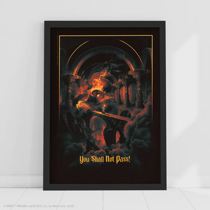 The Lord of the Rings Print –  You Shall Not Pass Scene Poster Wall Art