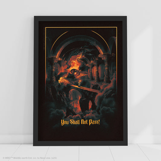 The Lord of the Rings Print –  You Shall Not Pass Scene Poster Wall Art