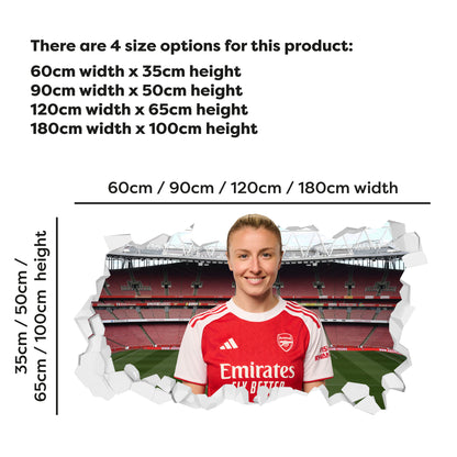 Arsenal FC - Leah Williamson 25/26 Broken Wall Sticker