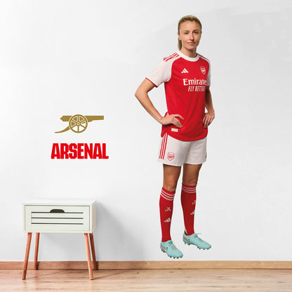 Arsenal FC - Leah Williamson 25/26 Player Wall Sticker + Gunners Decal Set