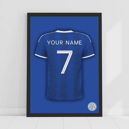 Leicester City Print - 26/27 Personalised Shirt Design Poster