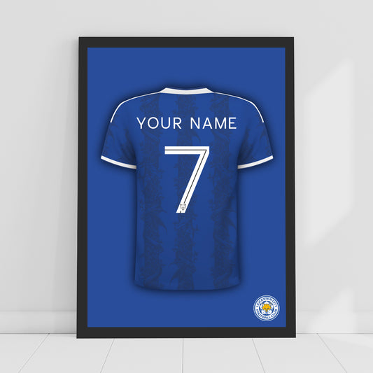 Leicester City Print - 26/27 Personalised Shirt Design Poster