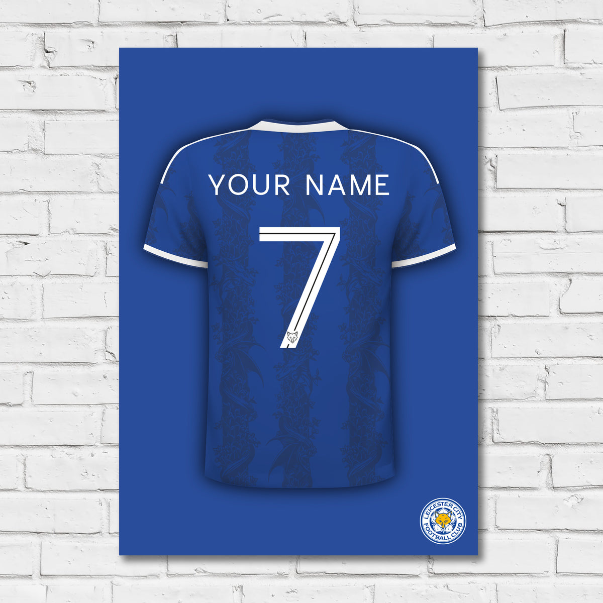 Leicester City Print - 26/27 Personalised Shirt Design Poster