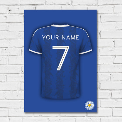 Leicester City Print - 26/27 Personalised Shirt Design Poster