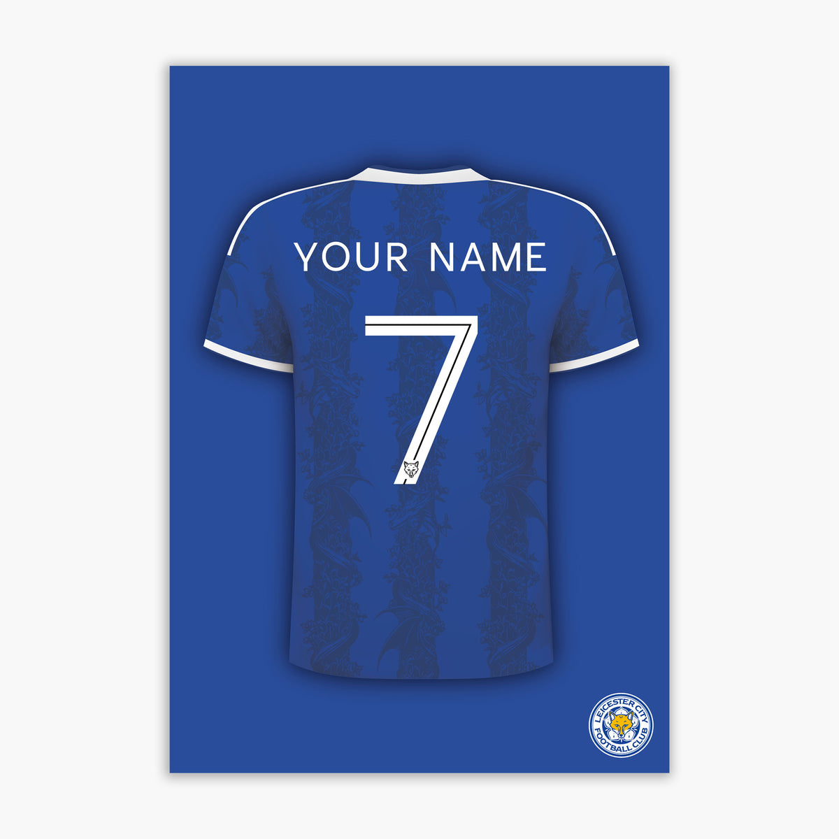 Leicester City Print - 26/27 Personalised Shirt Design Poster