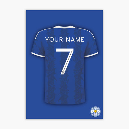 Leicester City Print - 26/27 Personalised Shirt Design Poster