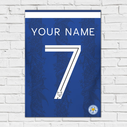 Leicester City Print - 26/27 Personalised Shirt Pattern Poster
