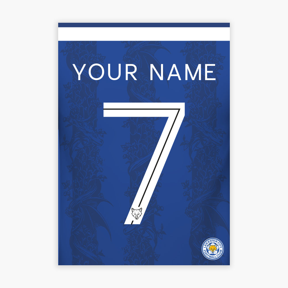 Leicester City Print - 26/27 Personalised Shirt Pattern Poster