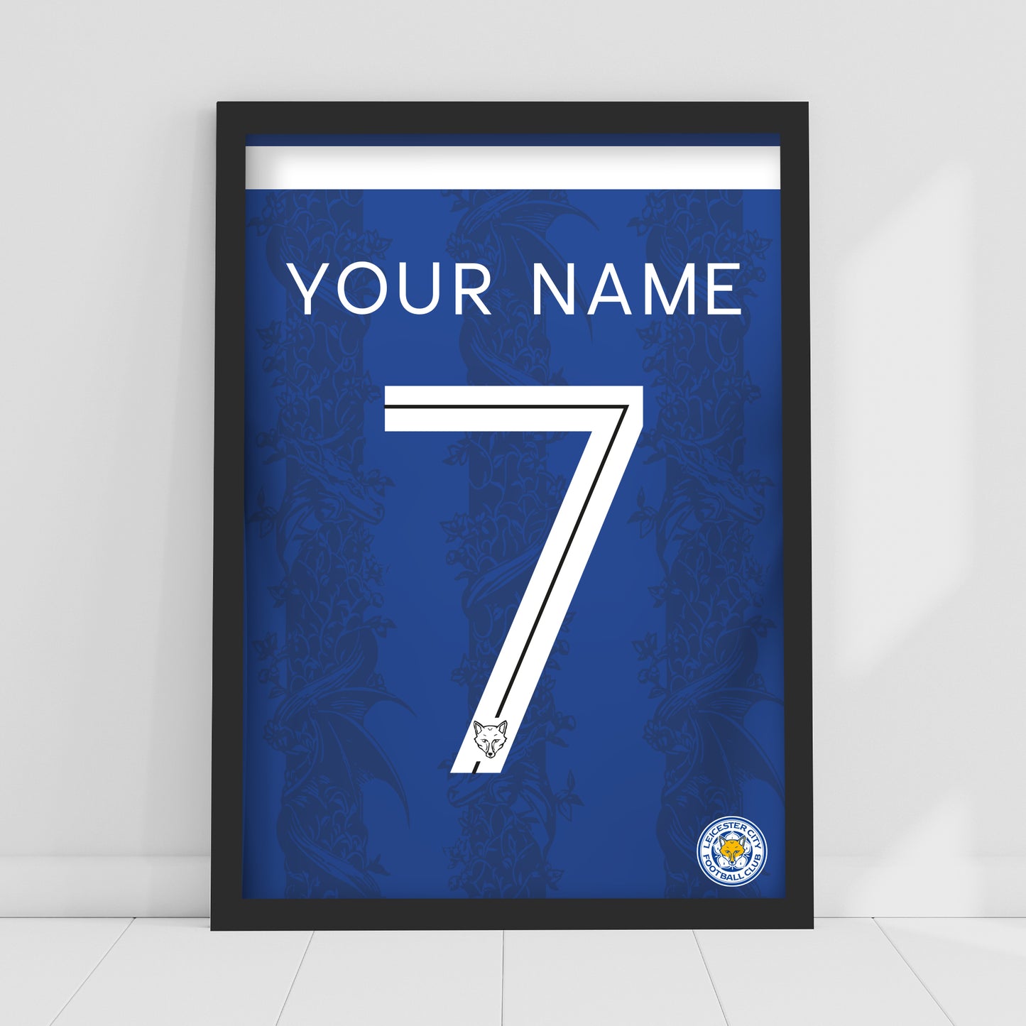 Leicester City Print - 26/27 Personalised Shirt Pattern Poster