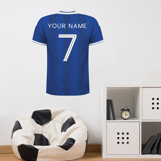 Leicester City - Personalised 26/27 Football Shirt Wall Sticker