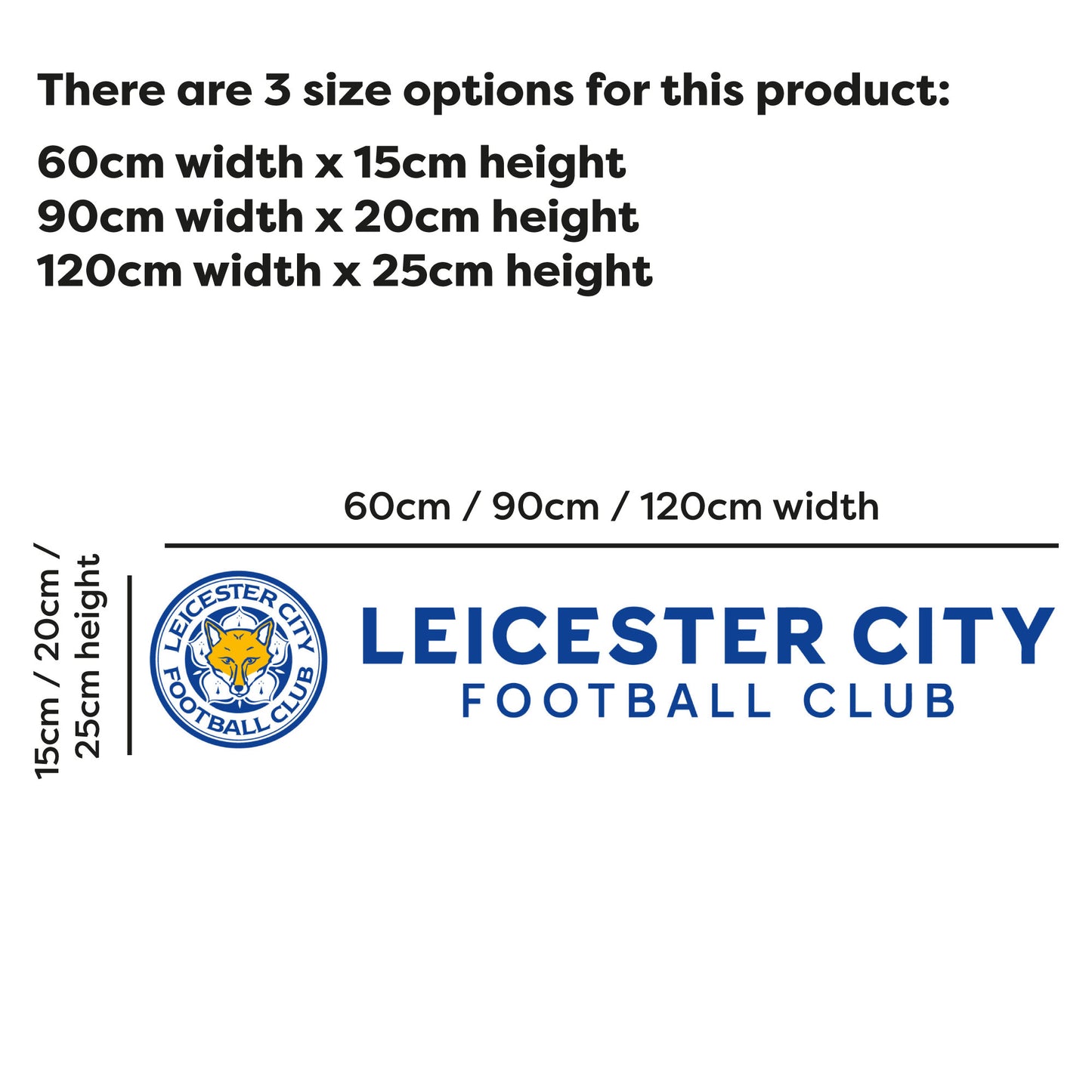 Leicester City - Crest And Club Name Wall Sticker