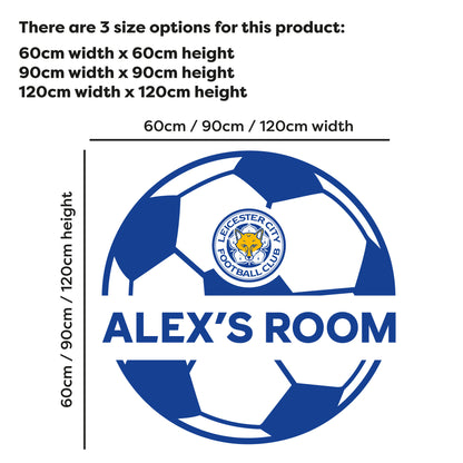 Leicester City - Personalised Ball Wall Sticker