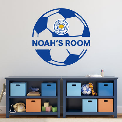 Leicester City - Personalised Ball Wall Sticker