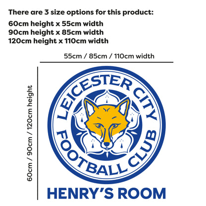 Leicester City - Personalised Crest Wall Sticker