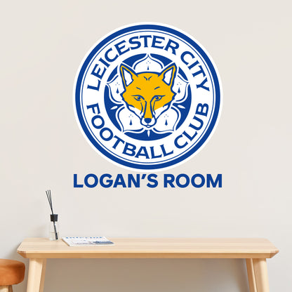 Leicester City - Personalised Crest Wall Sticker