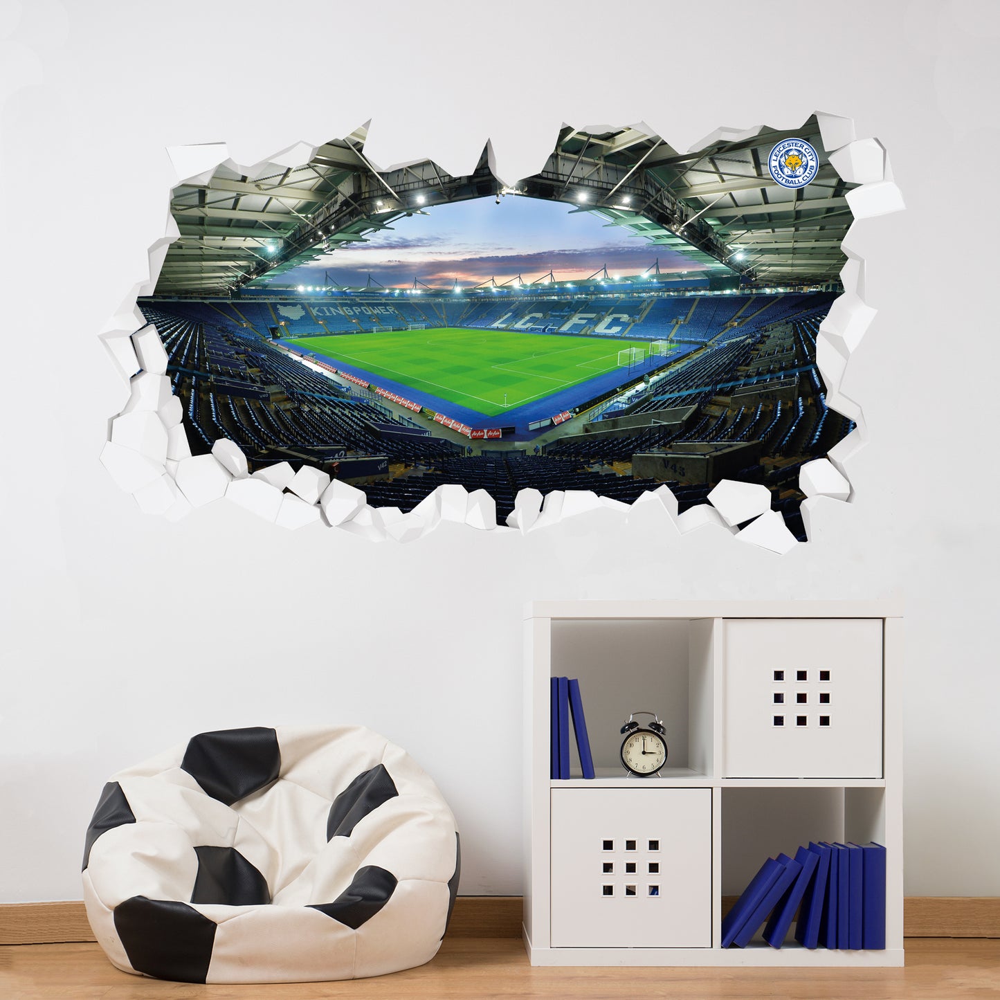 Leicester City - Stadium At Dusk Broken Wall Sticker