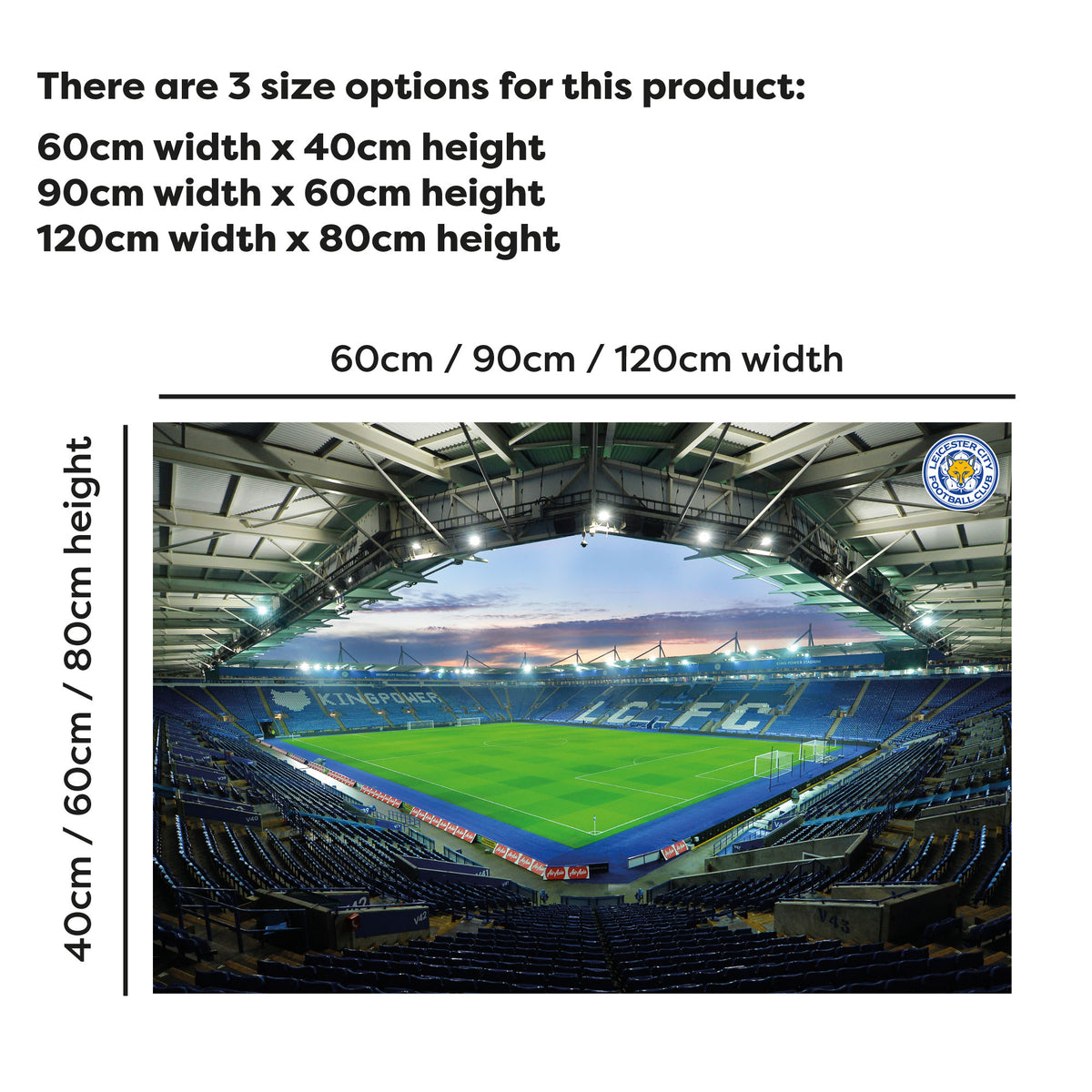 Leicester City - Stadium At Dusk Wall Sticker