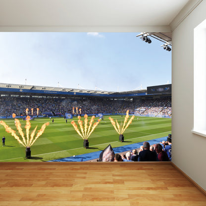 Leicester City - Stadium Game Day Flames Full Wall Mural