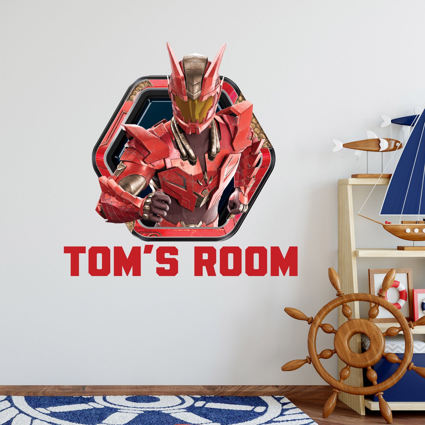 Armorsaurs Wall Sticker - Liam Badge Personalised Decal Wall Art