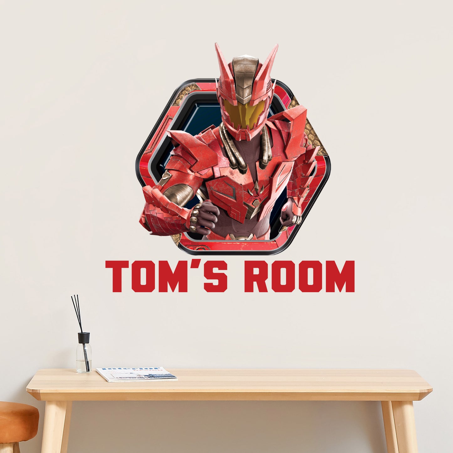 Armorsaurs Wall Sticker - Liam Badge Personalised Decal Wall Art