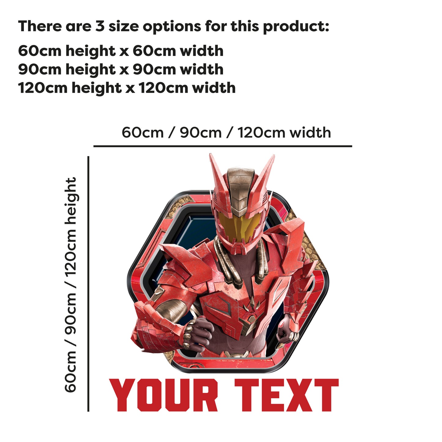 Armorsaurs Wall Sticker - Liam Badge Personalised Decal Wall Art