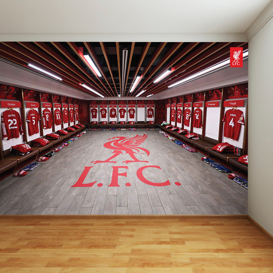 Liverpool FC Anfield Stadium Full Wall Mural - Dressing Room Image