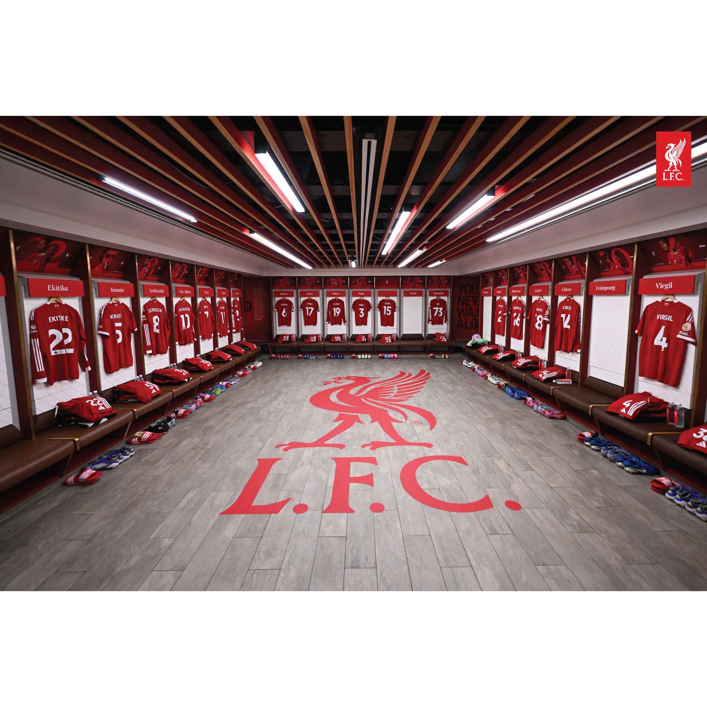 Liverpool FC Anfield Stadium Full Wall Mural - Dressing Room Image