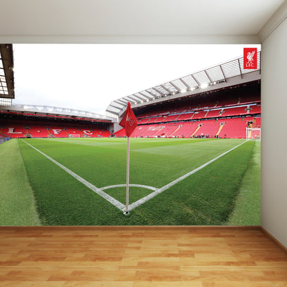 Liverpool FC Anfield Stadium Full Wall Mural - Corner Flag Image