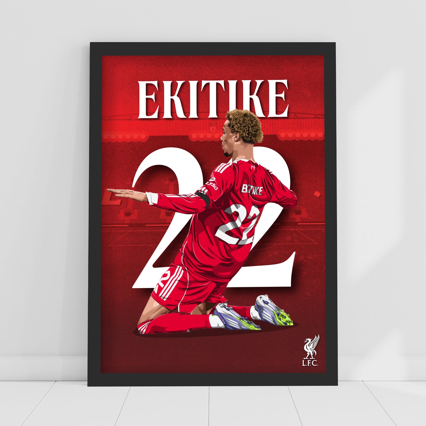 Liverpool FC Print - Ekitike 25/26 Illustration Poster