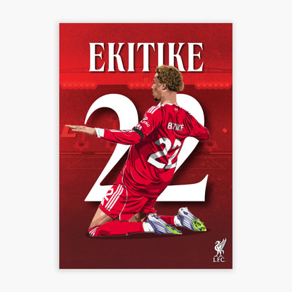 Liverpool FC Print - Ekitike 25/26 Illustration Poster