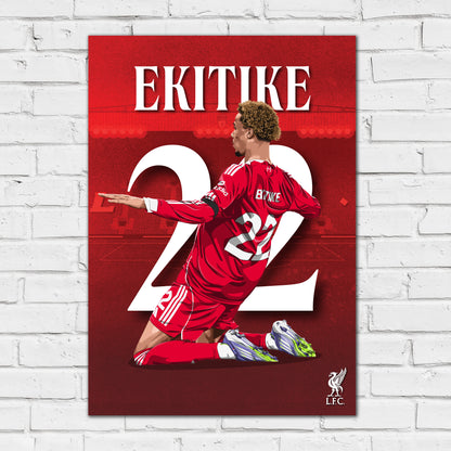 Liverpool FC Print - Ekitike 25/26 Illustration Poster
